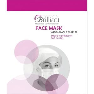 ماسک طلق دار ۵ عددی Brilliant با محافظت 360 درجه و طلق ضدخش برای استفاده پزشکی.