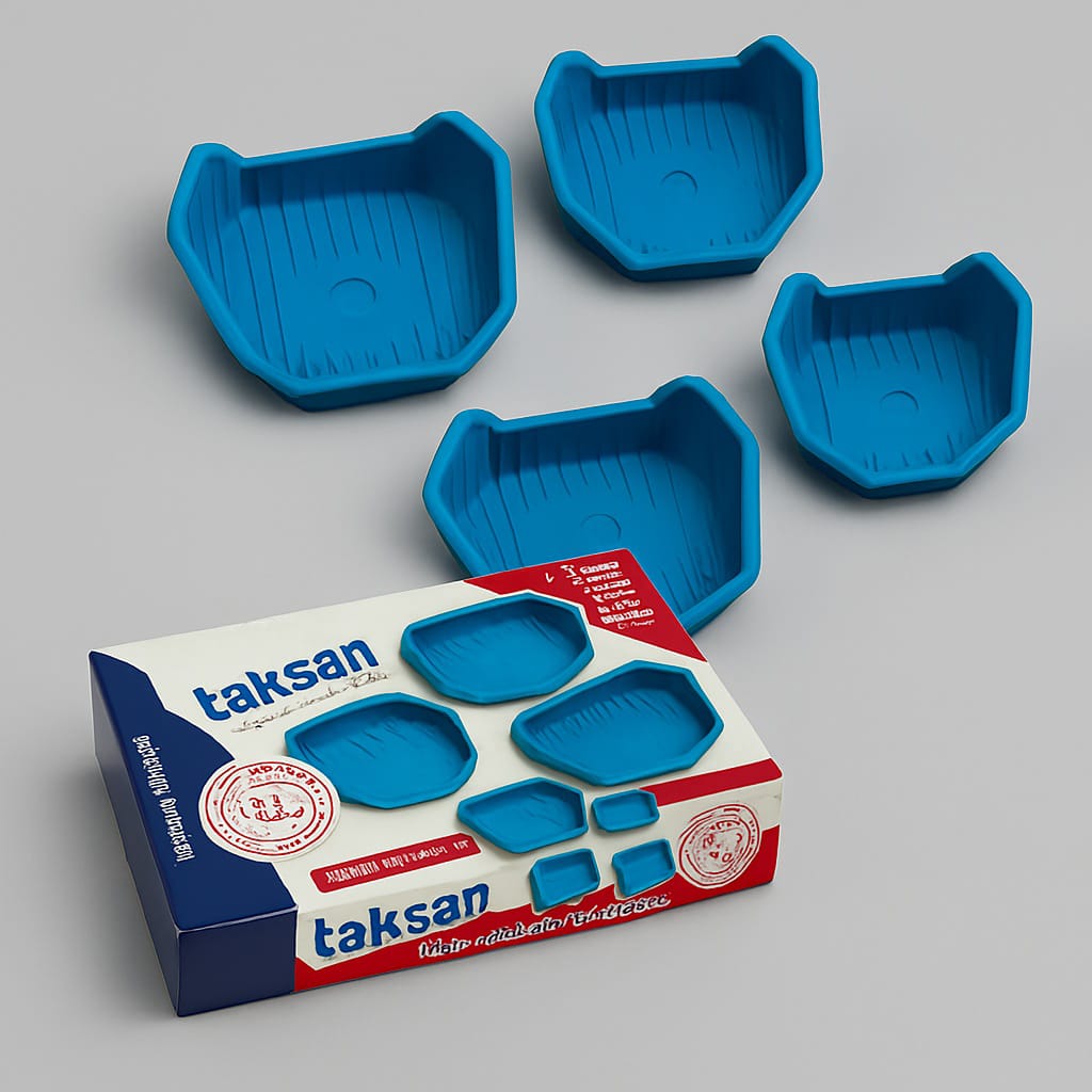 taksan-blue-rubber-dental-cast-4pack Taksan Blue Rubber Model Former - Image 1