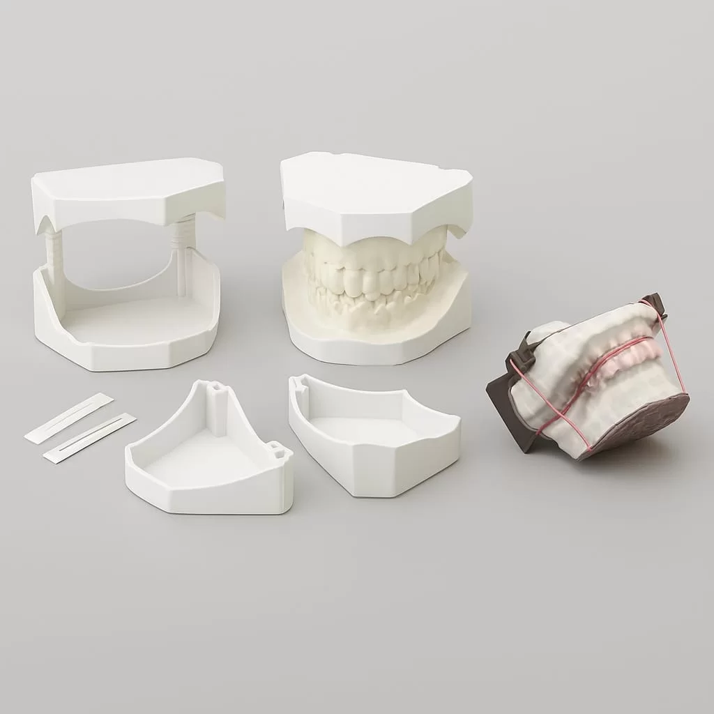 taksan-white-plaster-dental-cast.jpg کست گچ سفید تکسان - Image 1